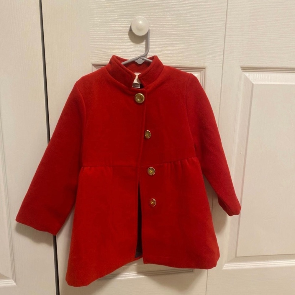 Tbbc red Penelope coat size 4